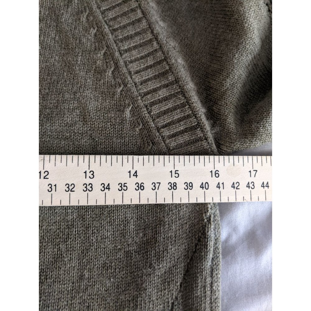 Prana Bisque Knee-Length Cowl Sweater Dress S Wool Blend Olive Green - Picture 11 of 11